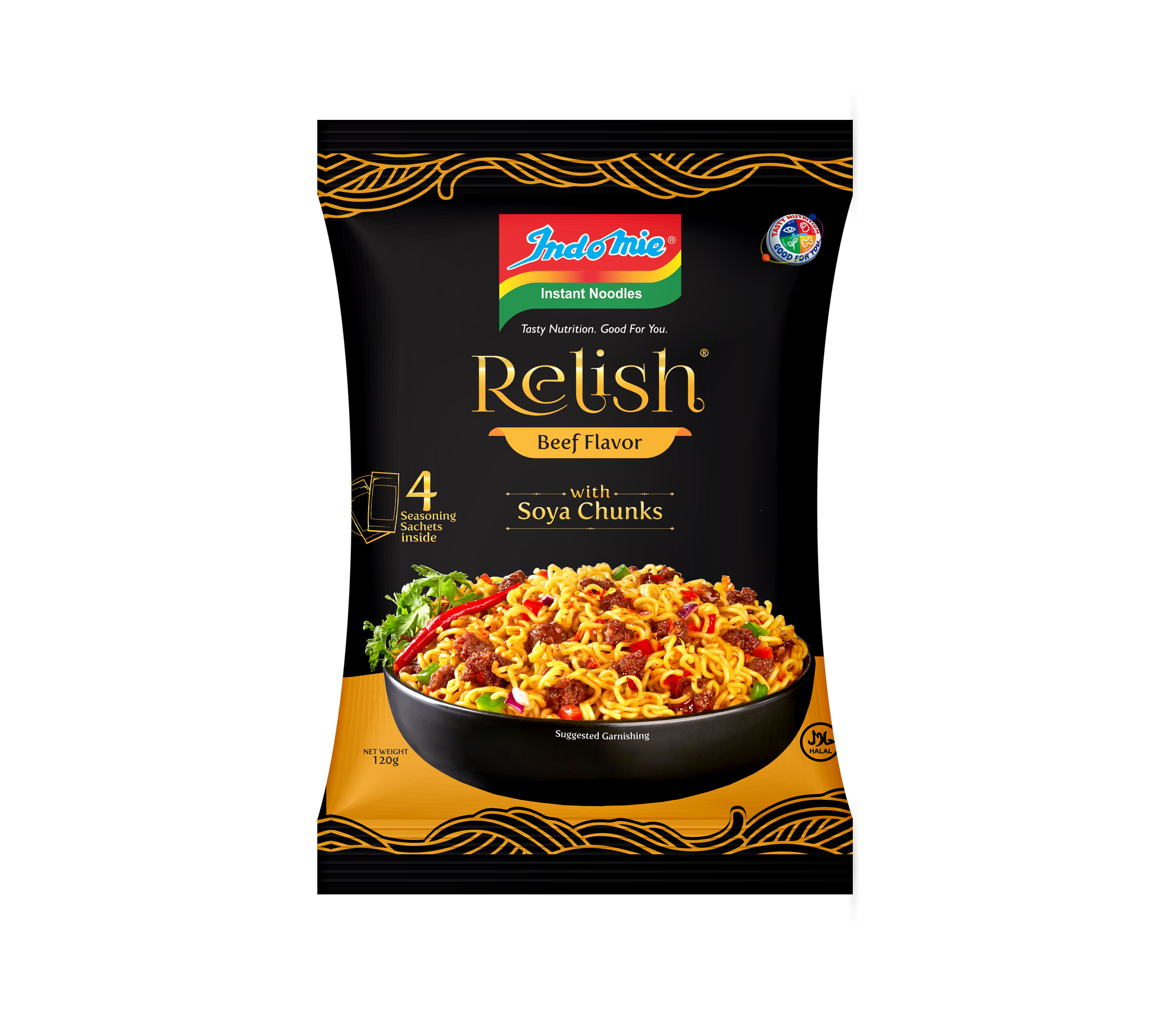 Indomie Relish  Beef flavor with Soya chunks - Image 1